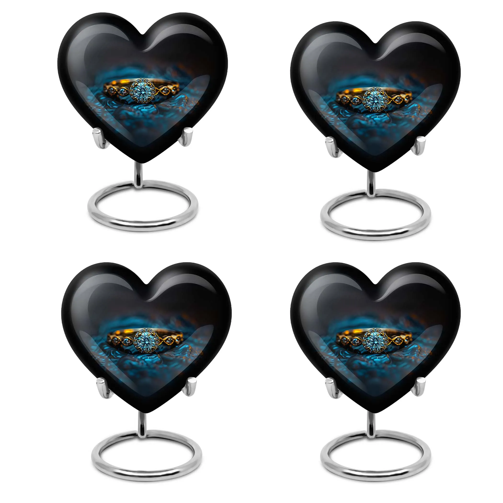 Heartfelt Remembrance Ring Urn, Premium Woman's Cremation Union