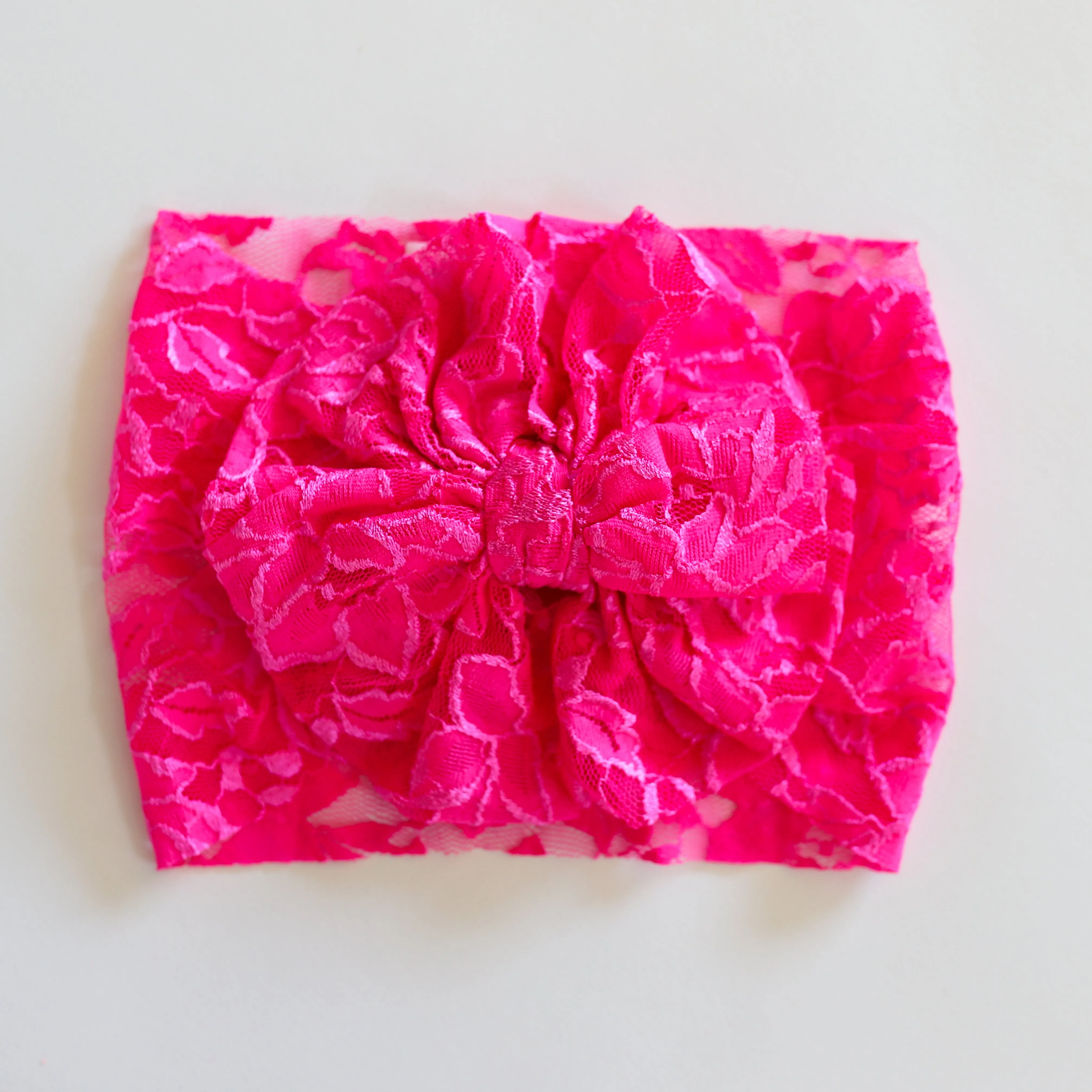Hot Pink Lace Headwrap