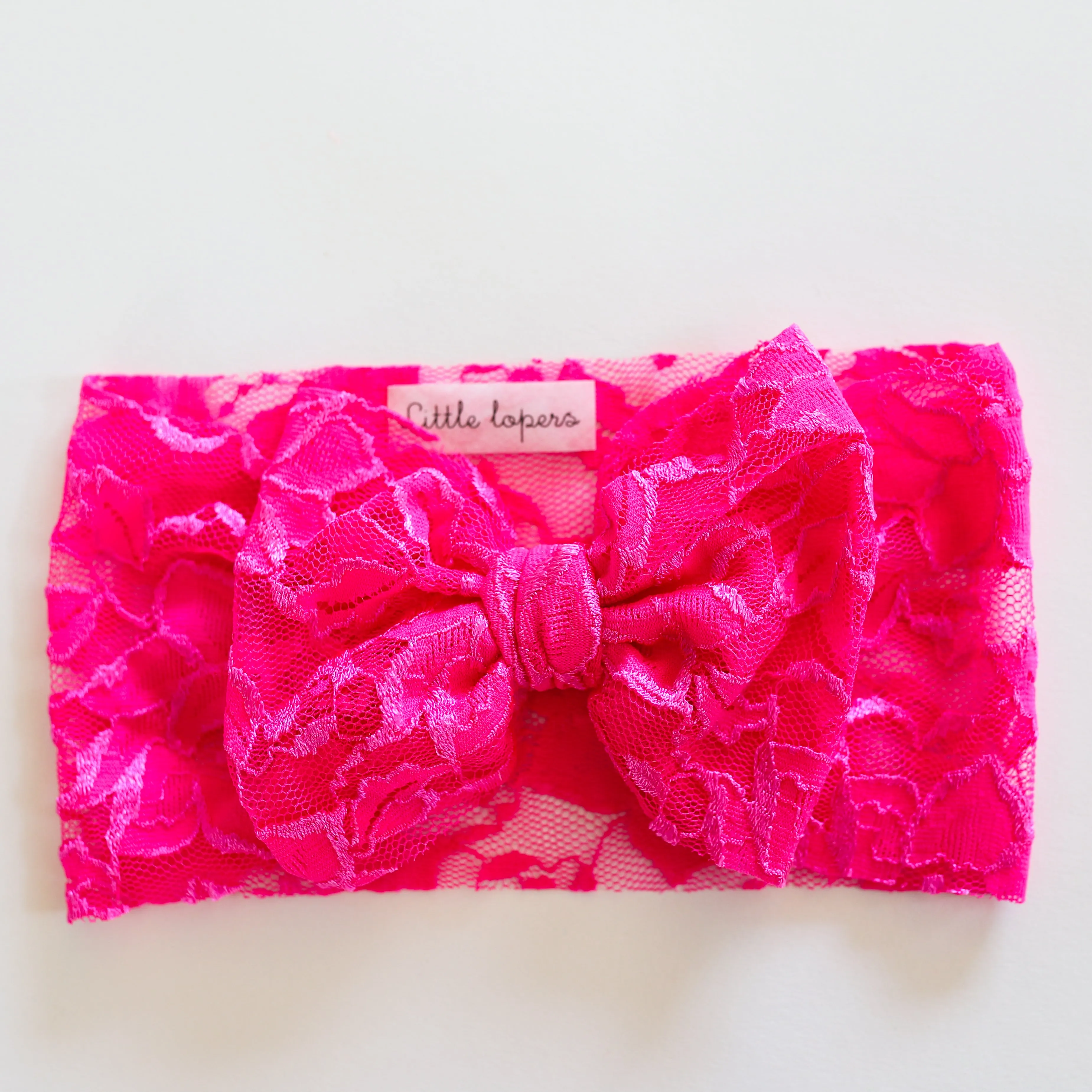 Hot Pink Lace Headwrap