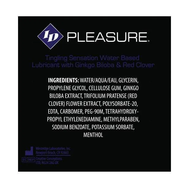 ID Lube - ID Pleasure Tingling Sensation Water Based Lubricant