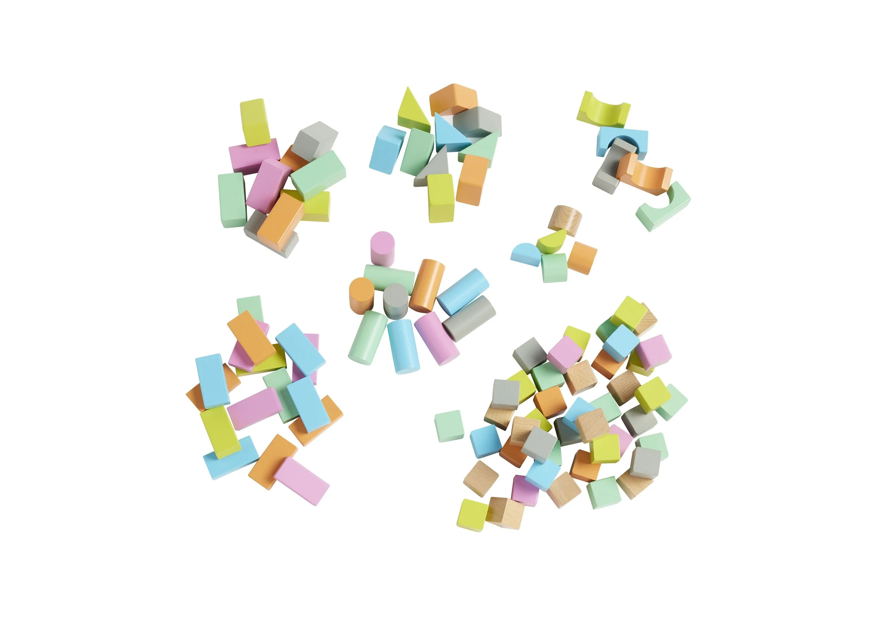 Imaginarium 100-Piece Wooden Block Set - Colorful Building Blocks for Creative Play