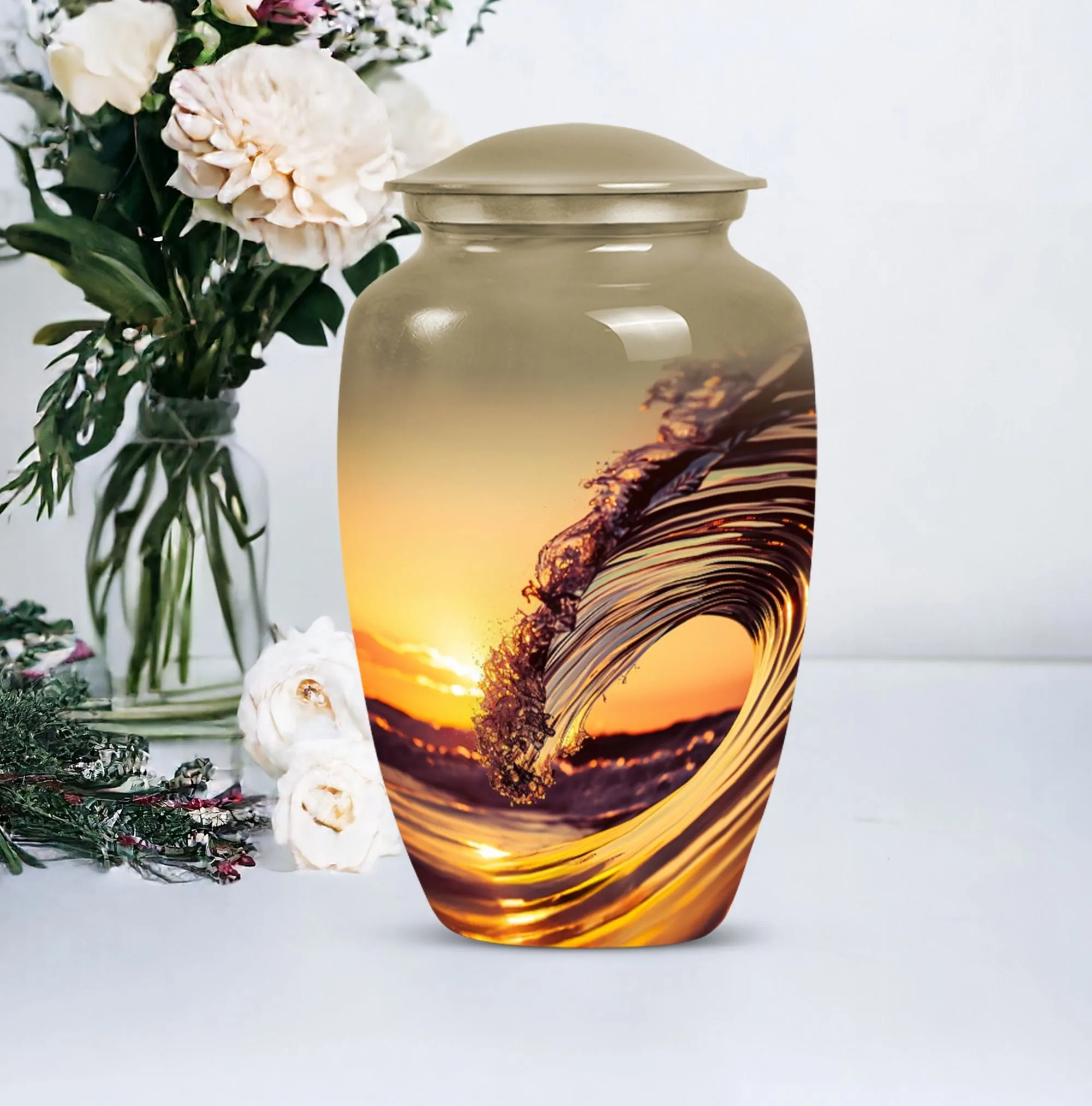 Incredible Ocean Waves : Timeless Cremation Urn Masterpiece