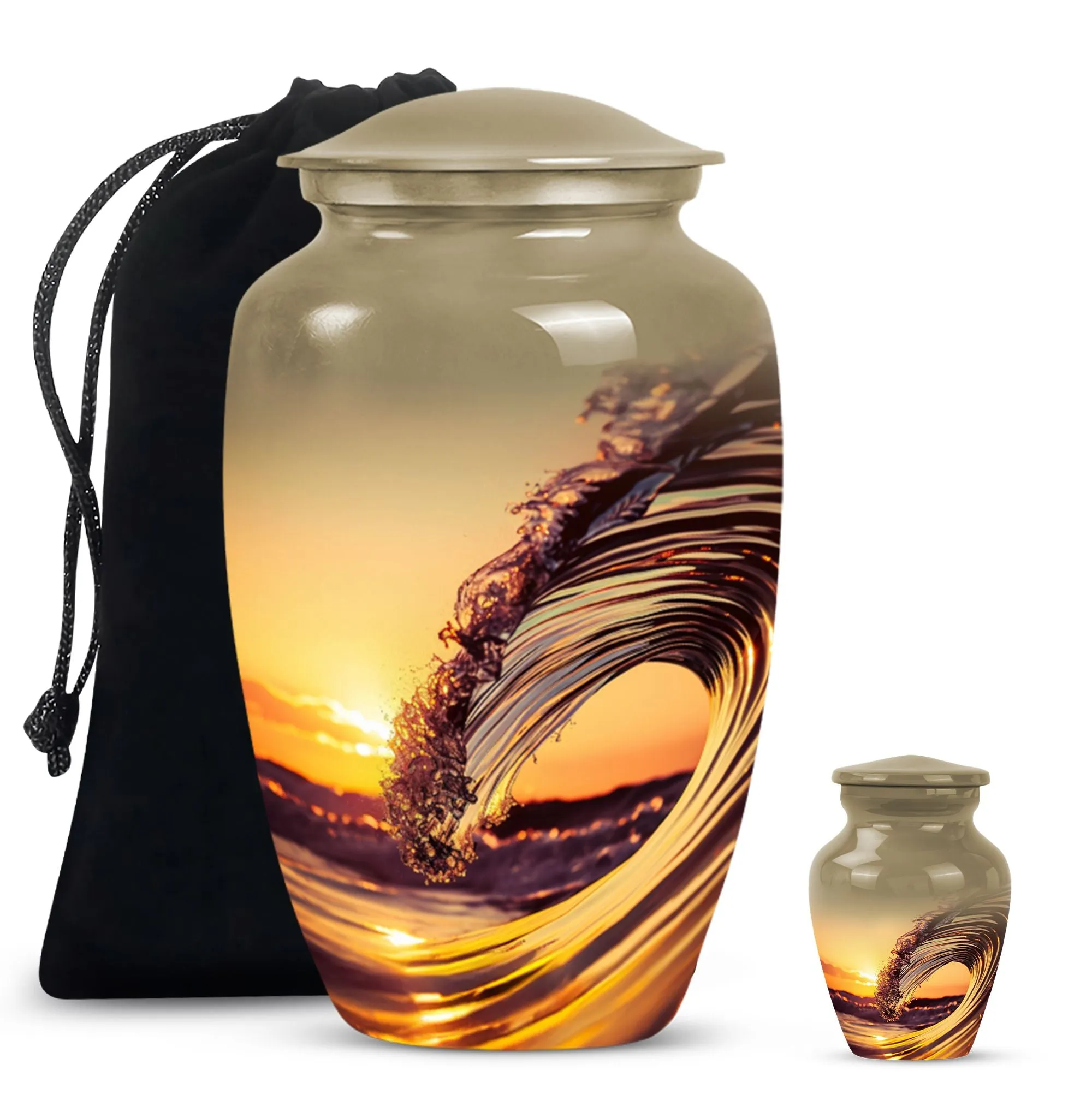 Incredible Ocean Waves : Timeless Cremation Urn Masterpiece