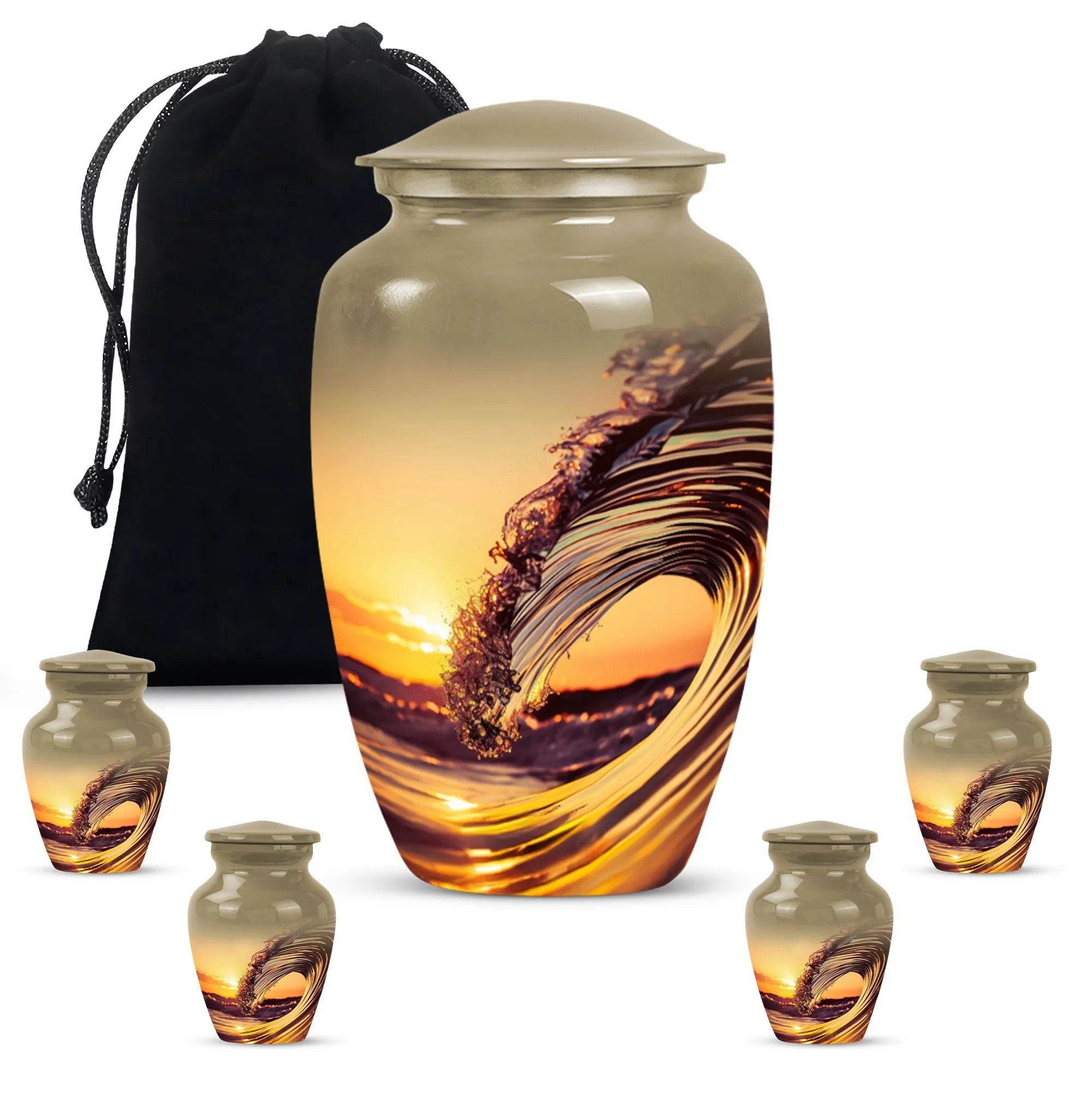 Incredible Ocean Waves : Timeless Cremation Urn Masterpiece