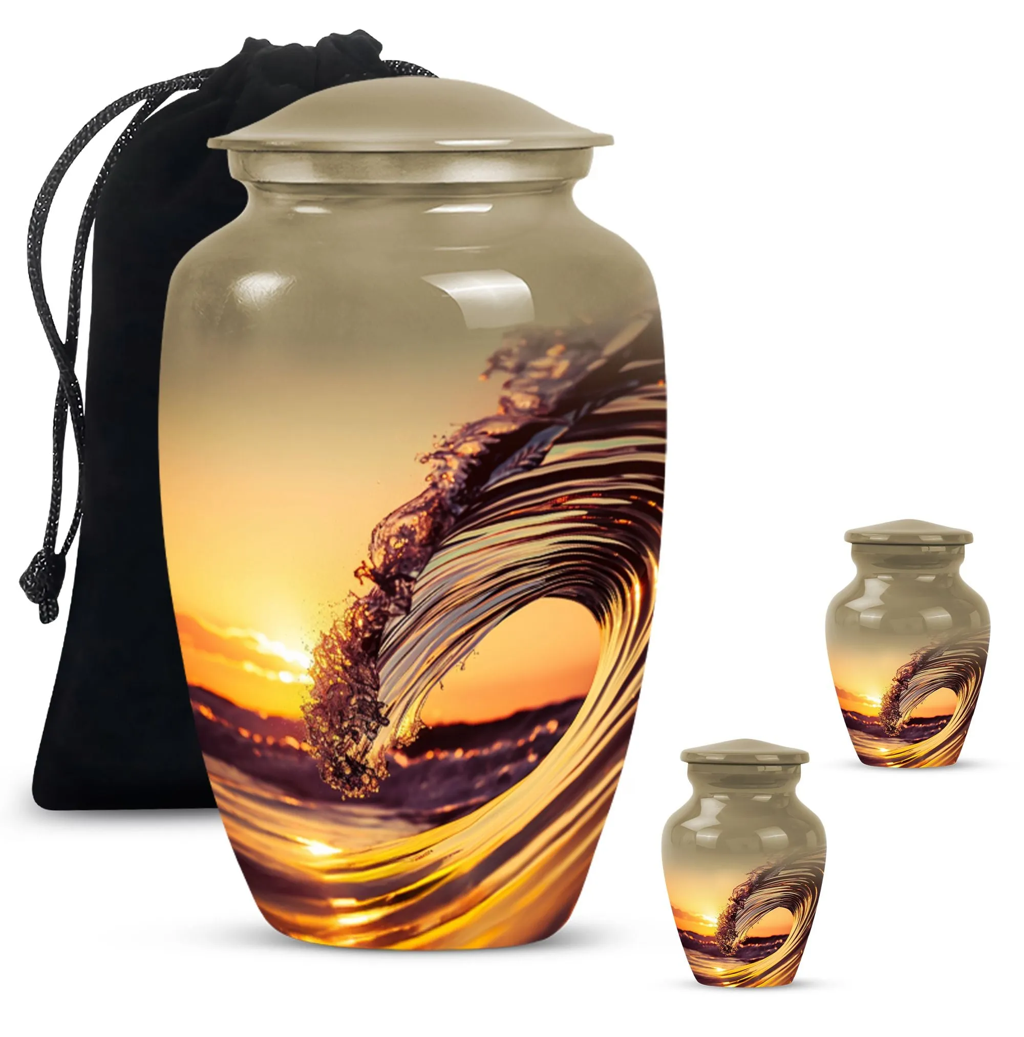 Incredible Ocean Waves : Timeless Cremation Urn Masterpiece