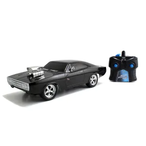 Jada Toys 192536 Fast & Furious RC 1970 Dodge Charger RT Vehicle (1/16 Scale), Black