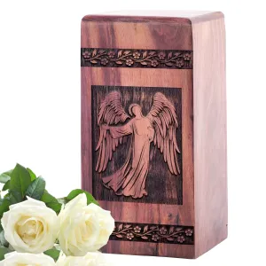 Jesus Wood Cremation Urns: Burial and Funeral Ashes Cremains Containers