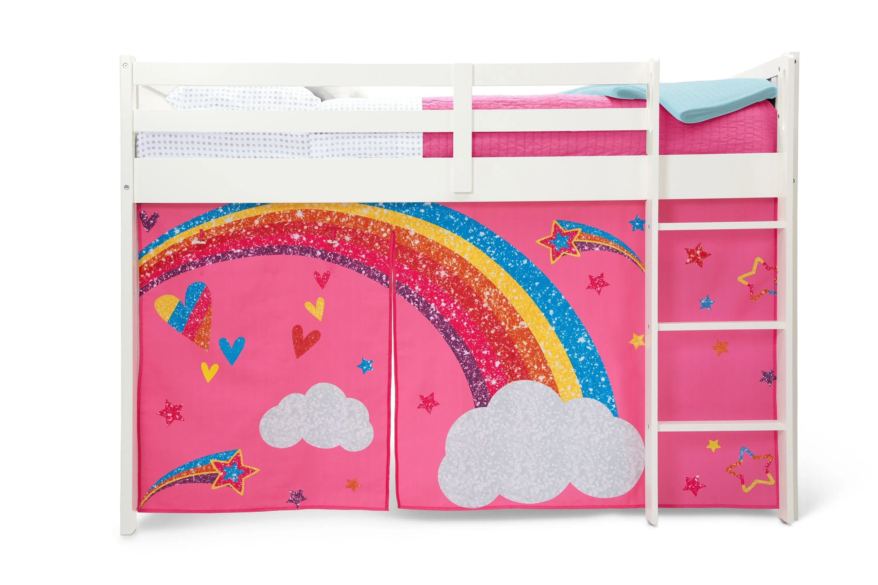 JoJo Siwa Loft Bed Tent - Curtain Set for Twin Loft Bed (Bed Sold Separately)