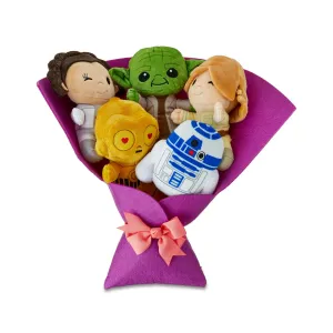 Just Play Star Wars Large Plush Valentine's Bouquet with Luke Skywalker, Princess Leia, Yoda, C-3PO, R2-D2