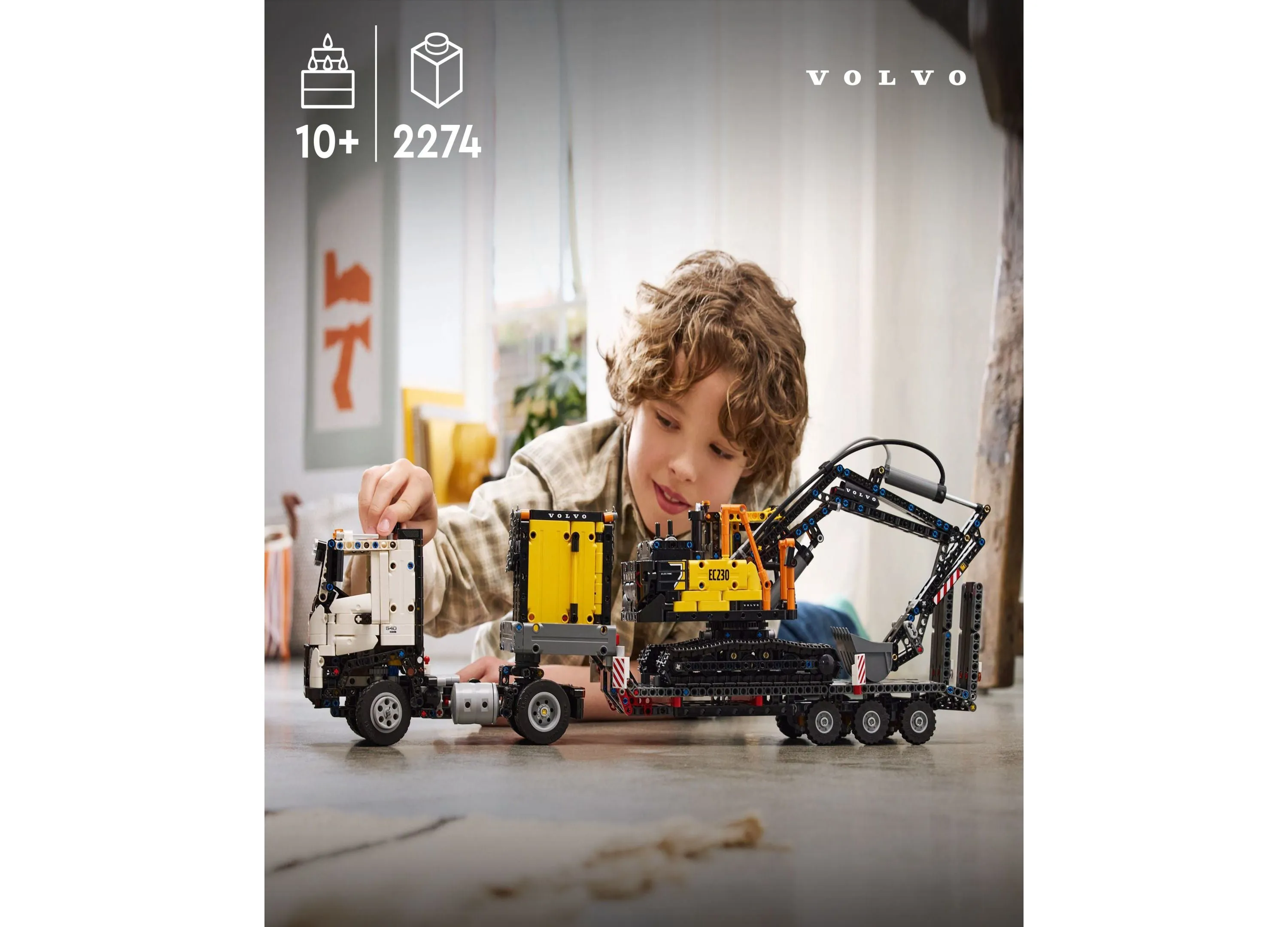 LEGO Technic Volvo FMX Truck and EC230 Electric Excavator Set - 2274 Pieces