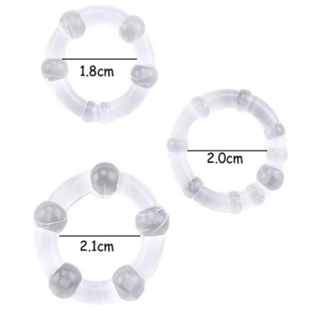 Leto Stay Hard Beaded Cock Rings 3-Pack