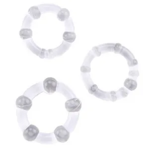 Leto Stay Hard Beaded Cock Rings 3-Pack
