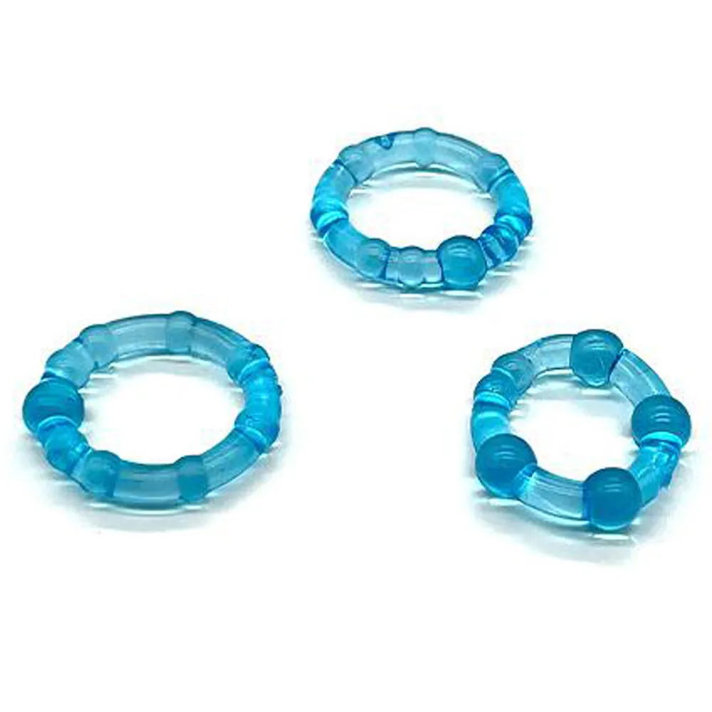 Leto Stay Hard Beaded Cock Rings 3-Pack