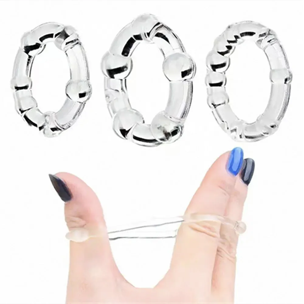 Leto Stay Hard Beaded Cock Rings 3-Pack
