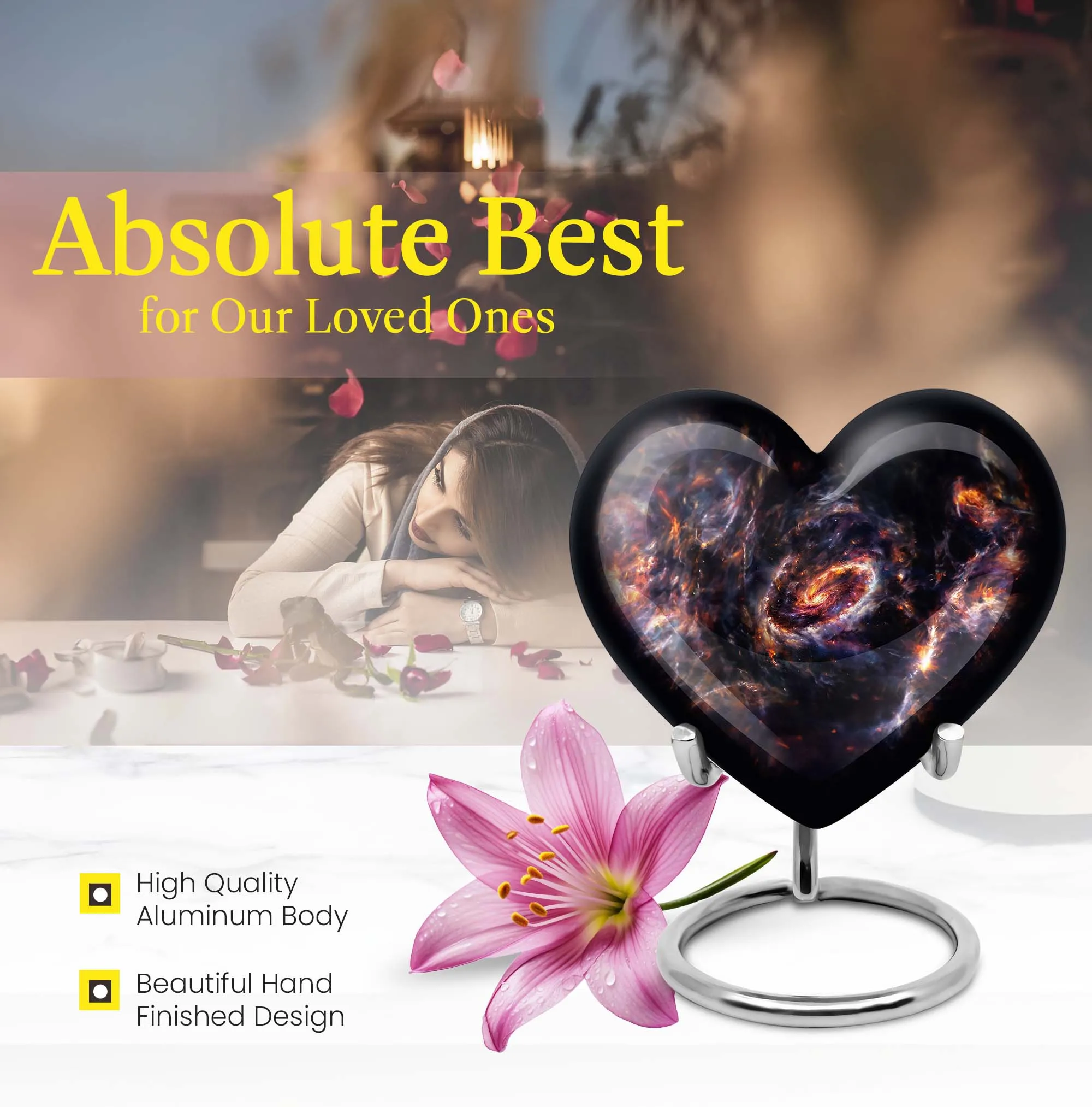 Love's Embrace - Exquisite Galaxy Theme Urn Tribute