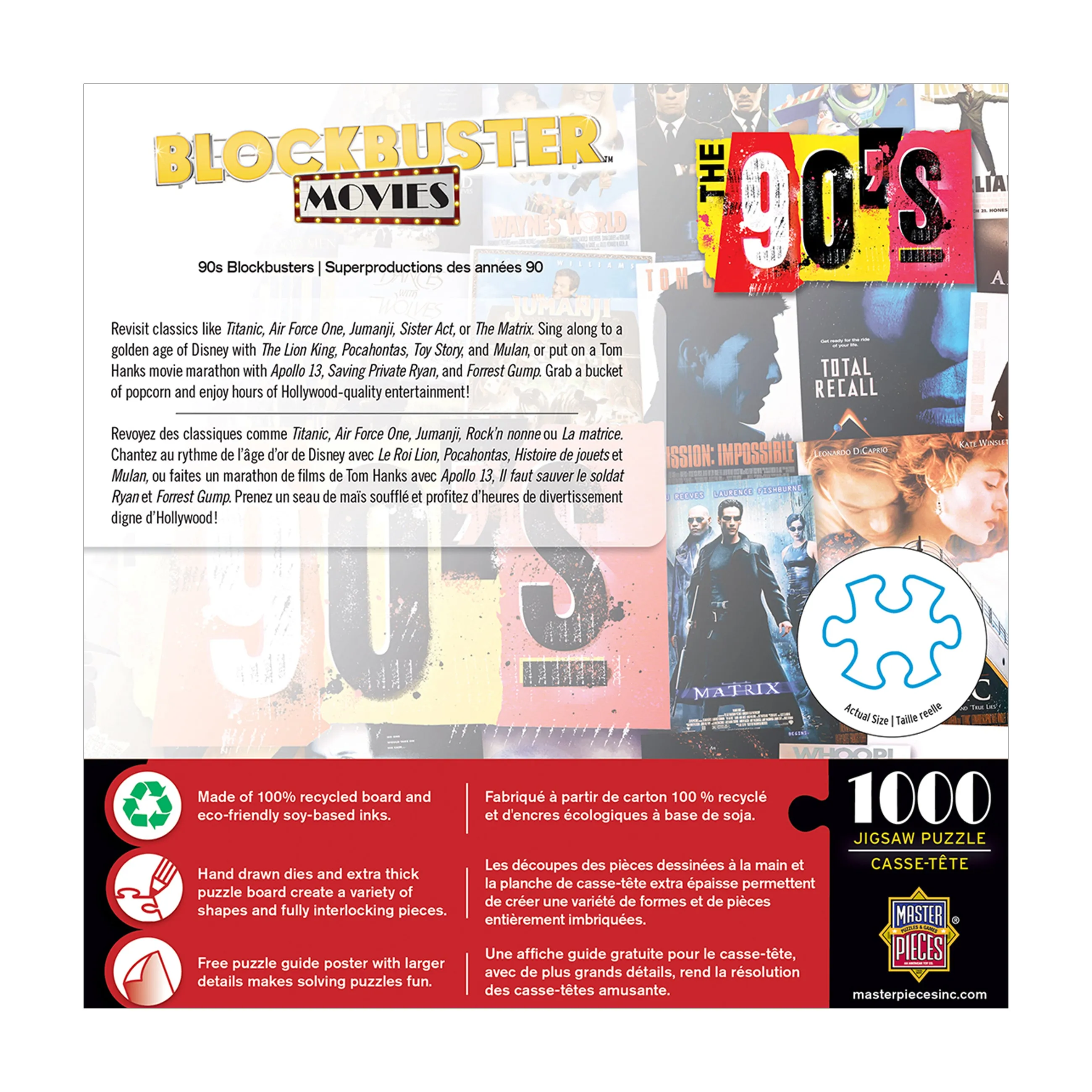 MasterPieces 90s Blockbusters Jigsaw Puzzle - 1000 pc