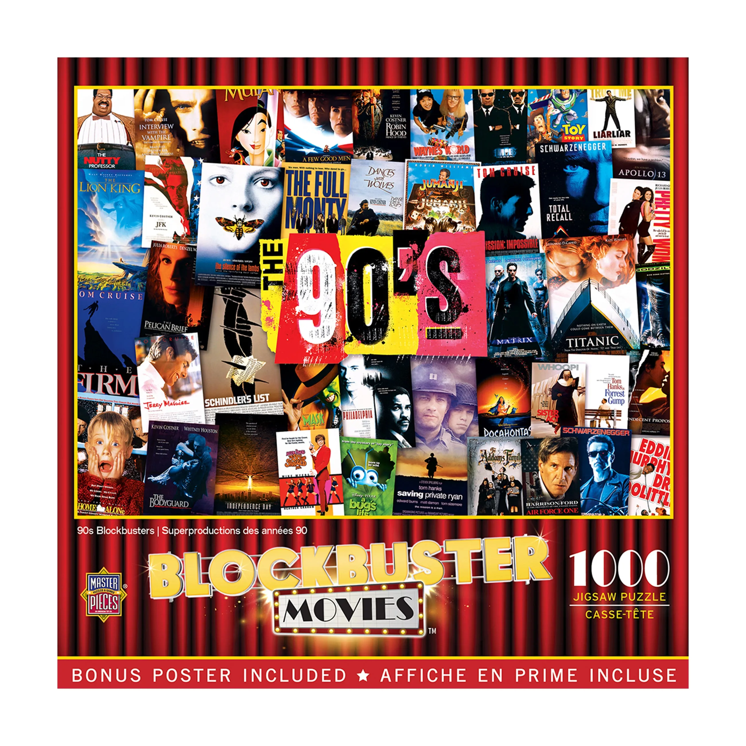 MasterPieces 90s Blockbusters Jigsaw Puzzle - 1000 pc
