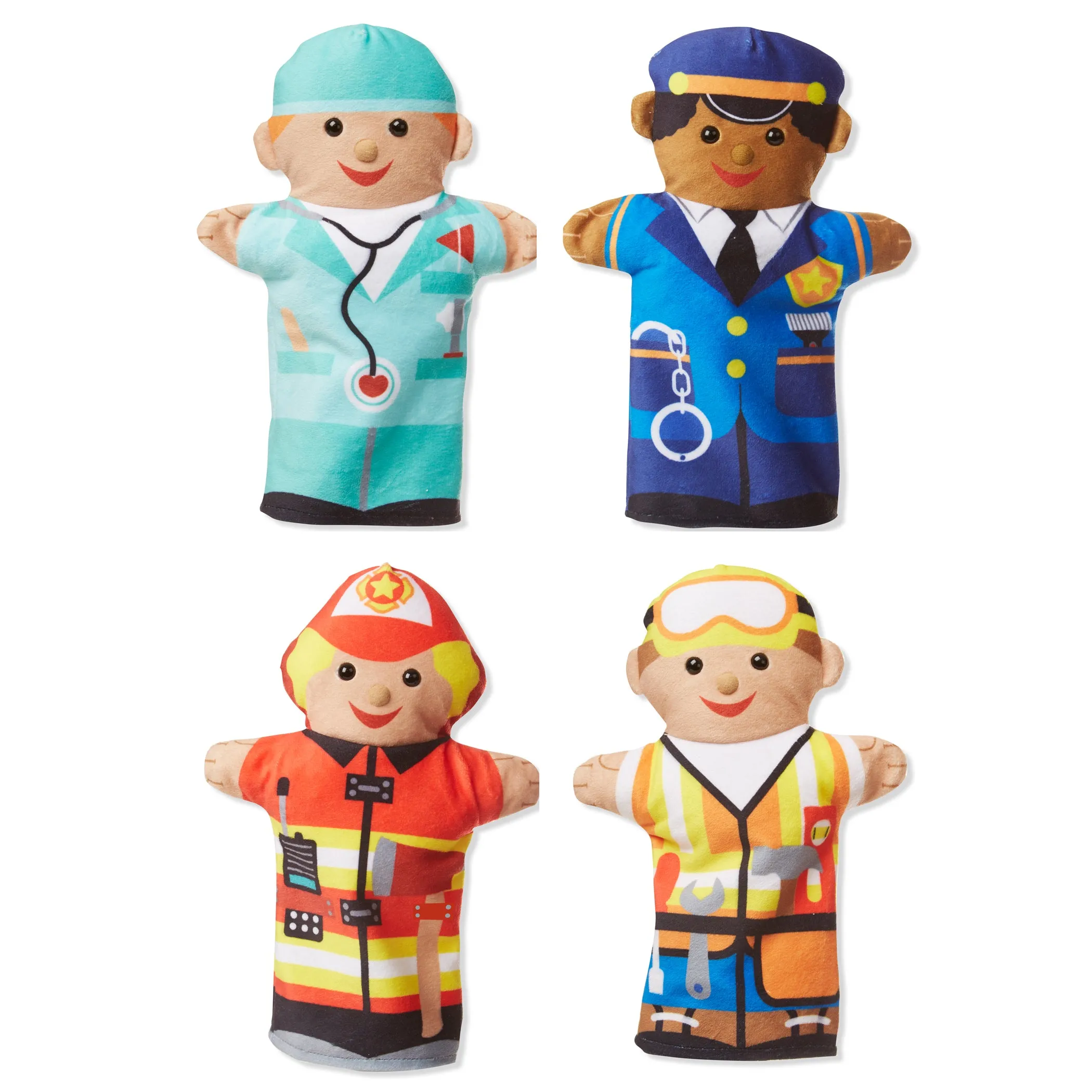 Melissa & Doug Jolly Helpers Plush Puppet Set - 4 Piece