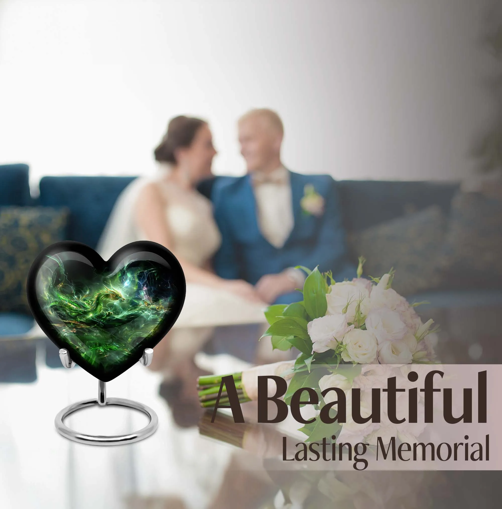 Memorial Dragon Urn for Dad: 10-inch Aluminium Cremation Keepsake