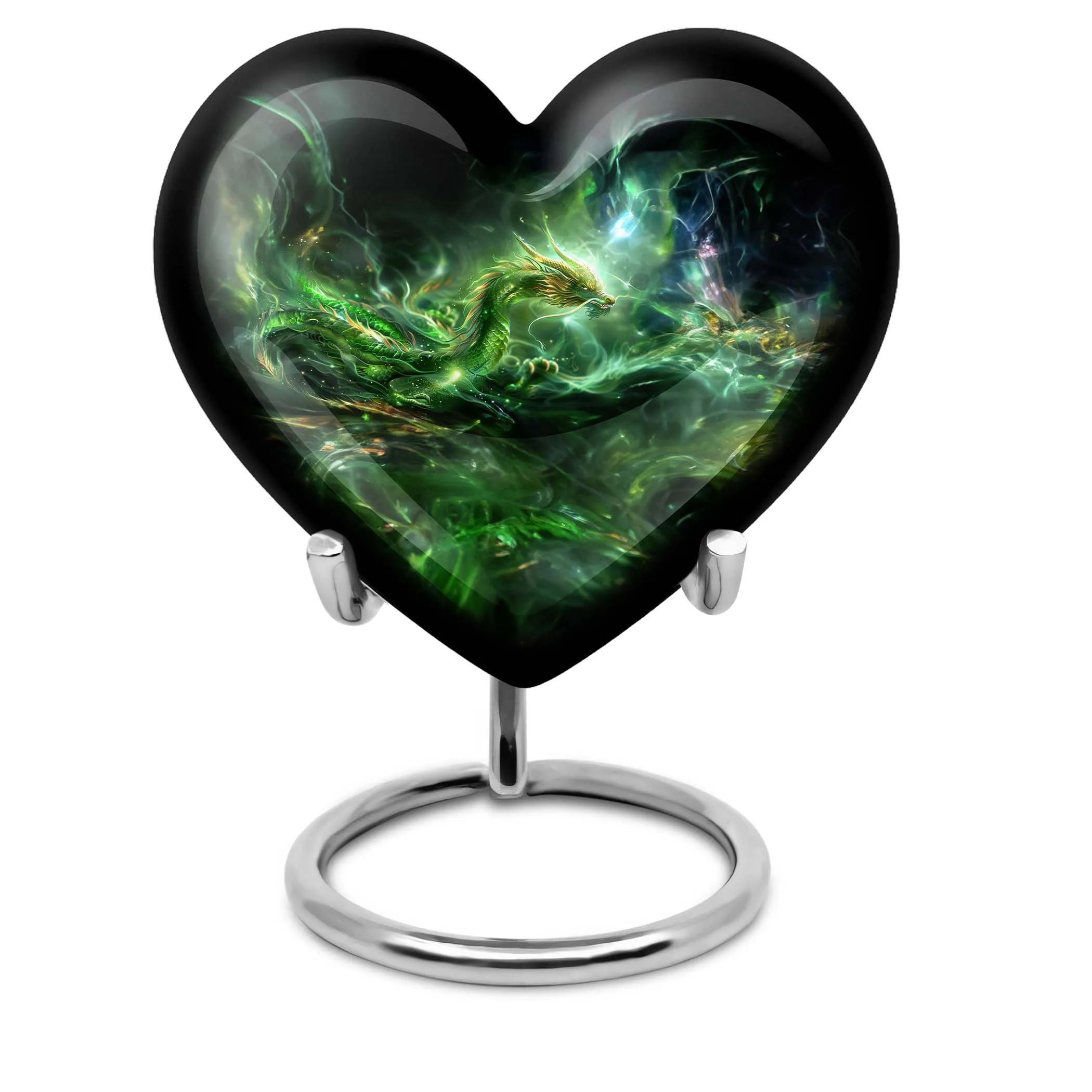 Memorial Dragon Urn for Dad: 10-inch Aluminium Cremation Keepsake