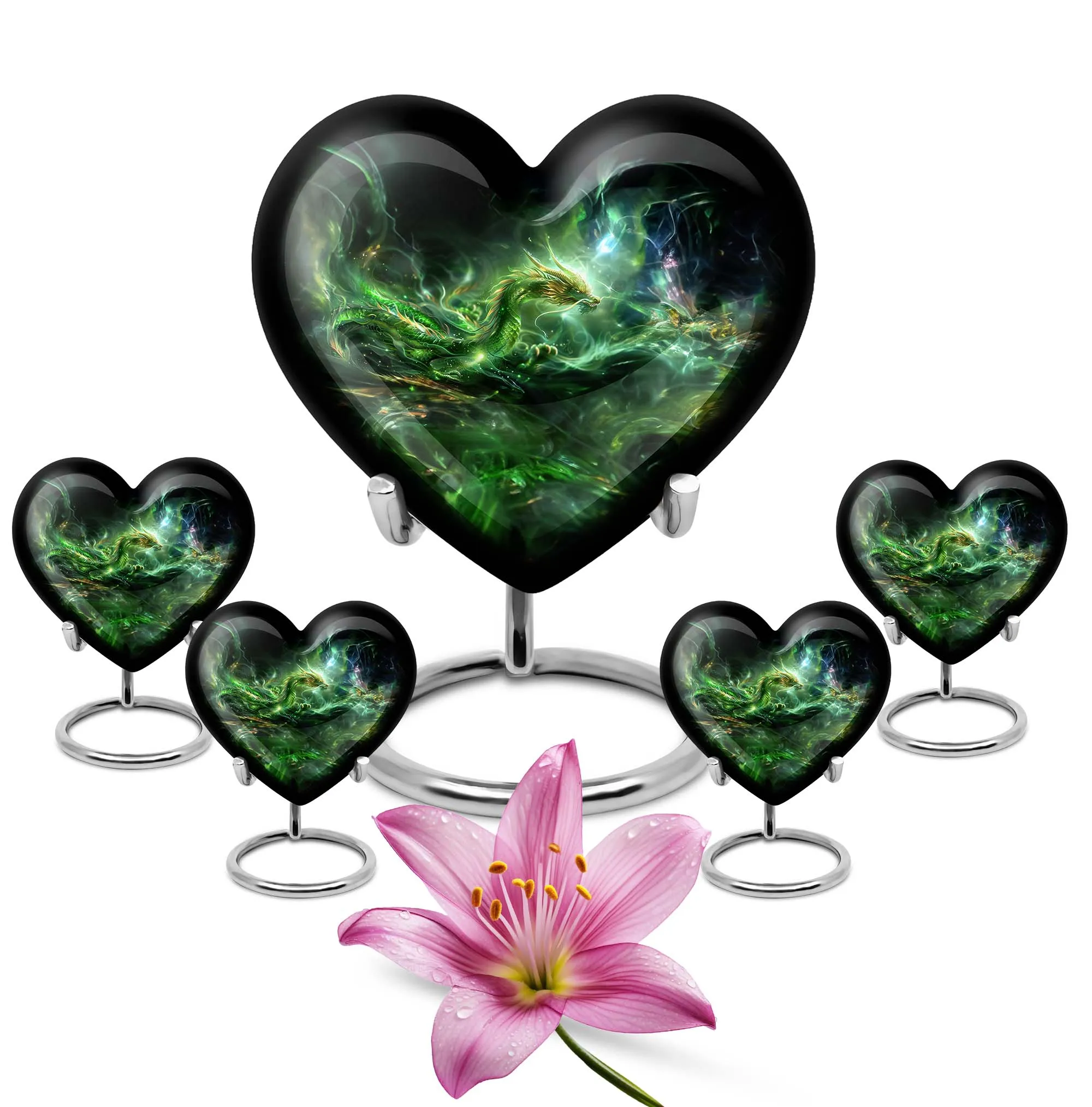Memorial Dragon Urn for Dad: 10-inch Aluminium Cremation Keepsake