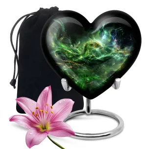 Memorial Dragon Urn for Dad: 10-inch Aluminium Cremation Keepsake