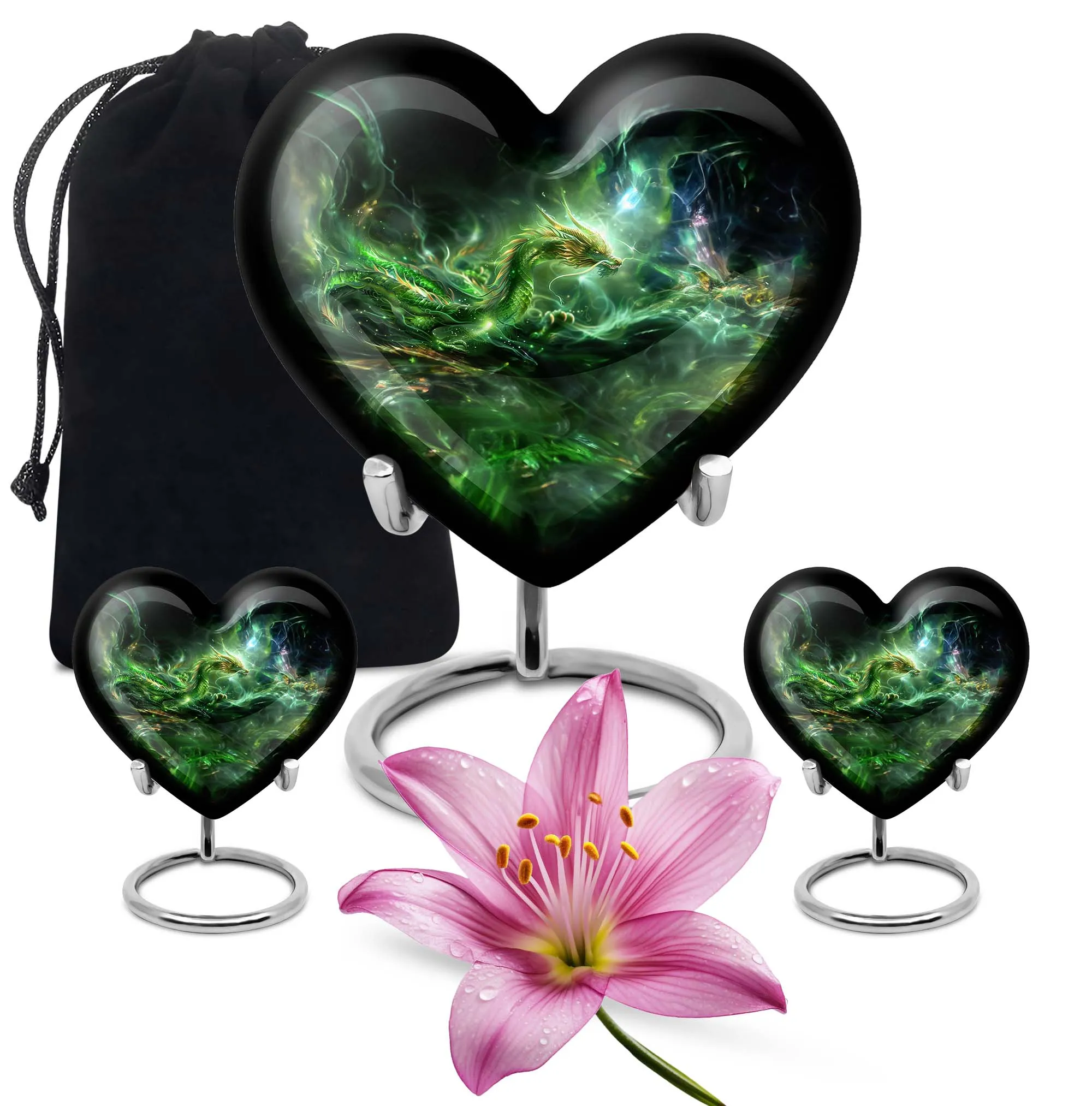 Memorial Dragon Urn for Dad: 10-inch Aluminium Cremation Keepsake