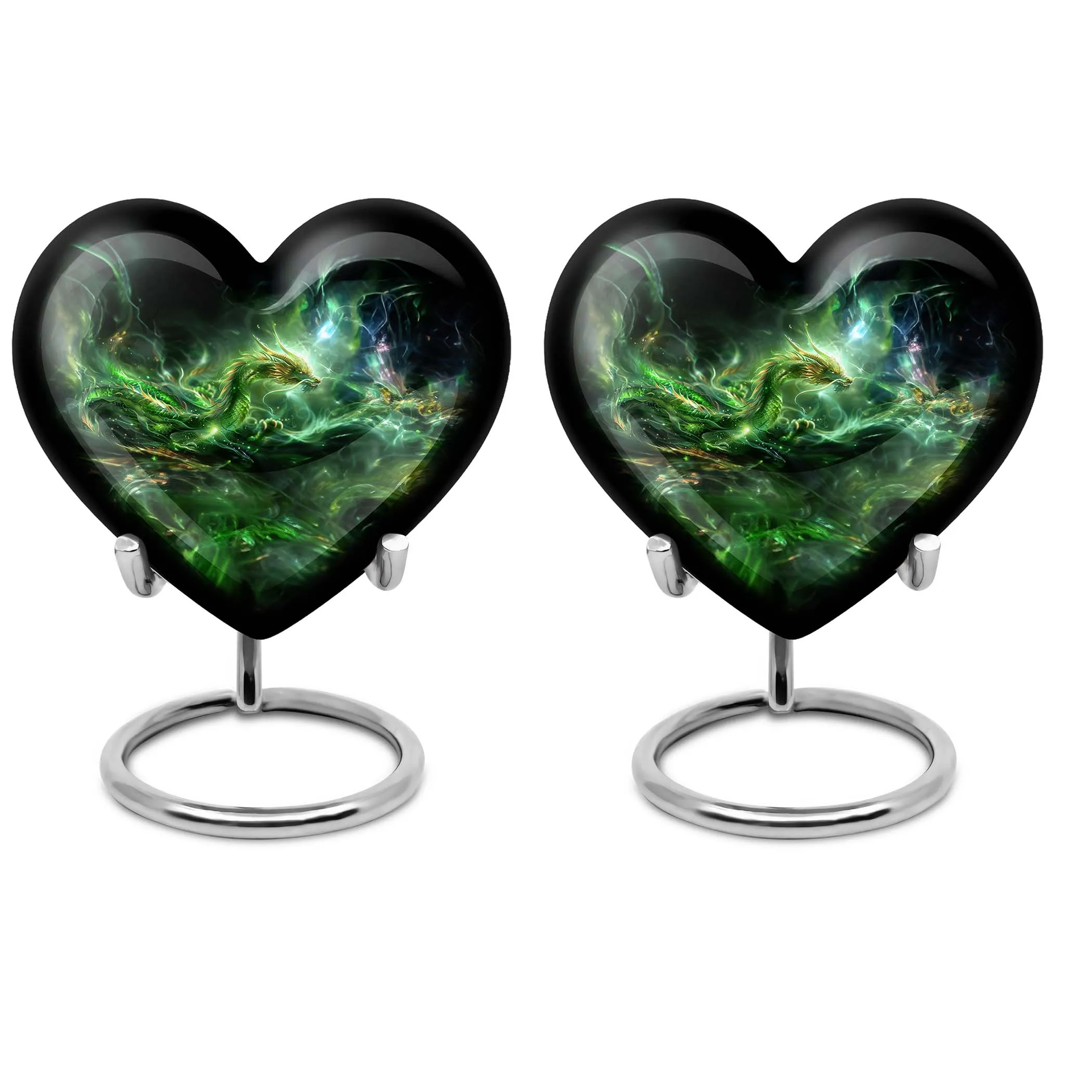 Memorial Dragon Urn for Dad: 10-inch Aluminium Cremation Keepsake