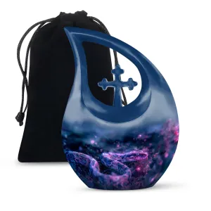 Memorial Infinity Cosmic Serpent Dream Urn Casket for Last