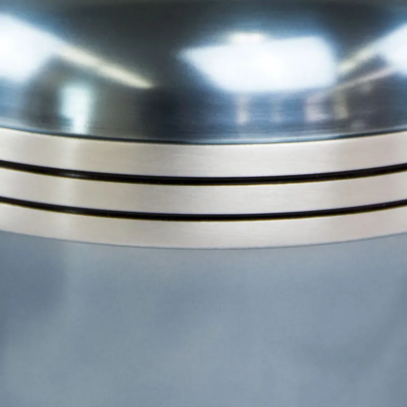 Metallic Blue Banded Cremation Urn in Large