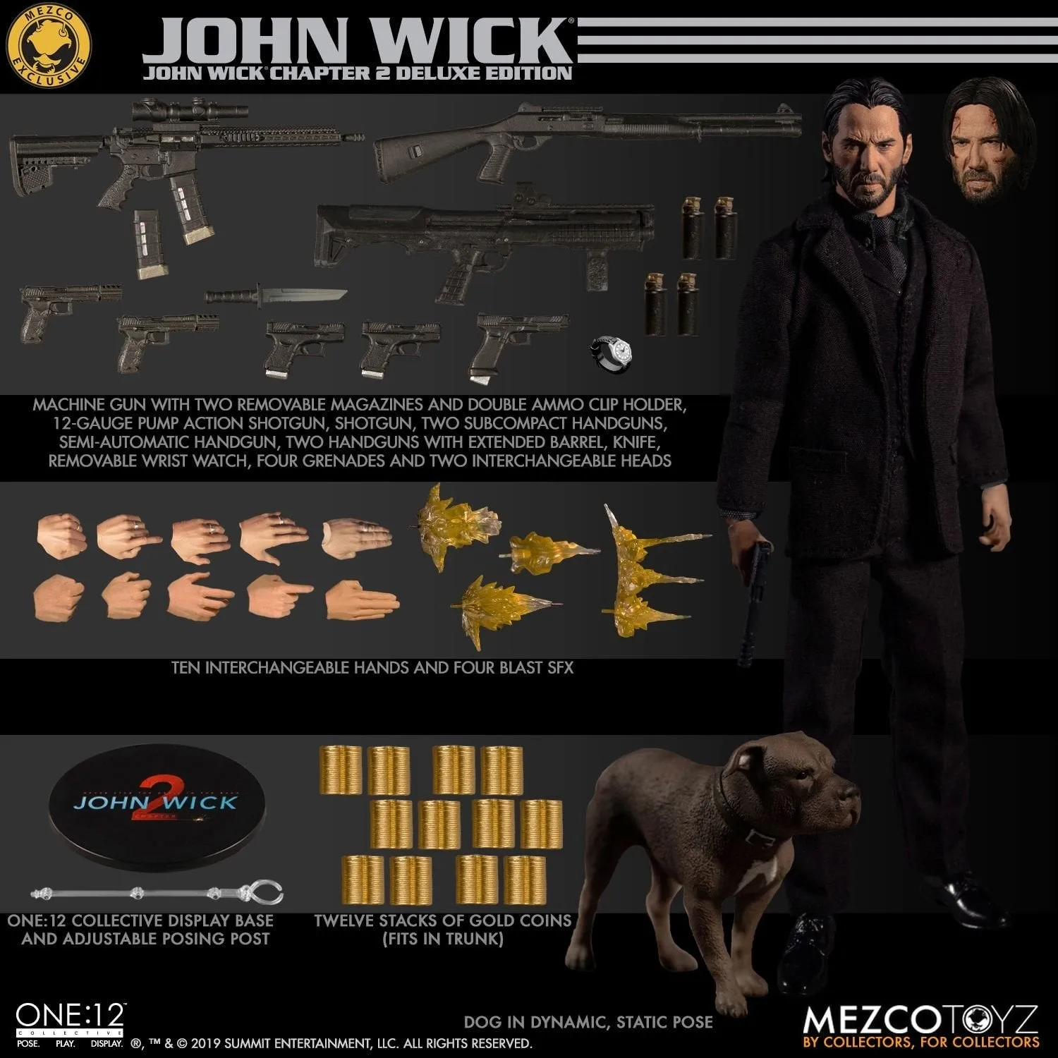 Mezco Toyz ONE:12 Collective John Wick Chapter 2 John Wick Deluxe Edition Exclusive Action Figure