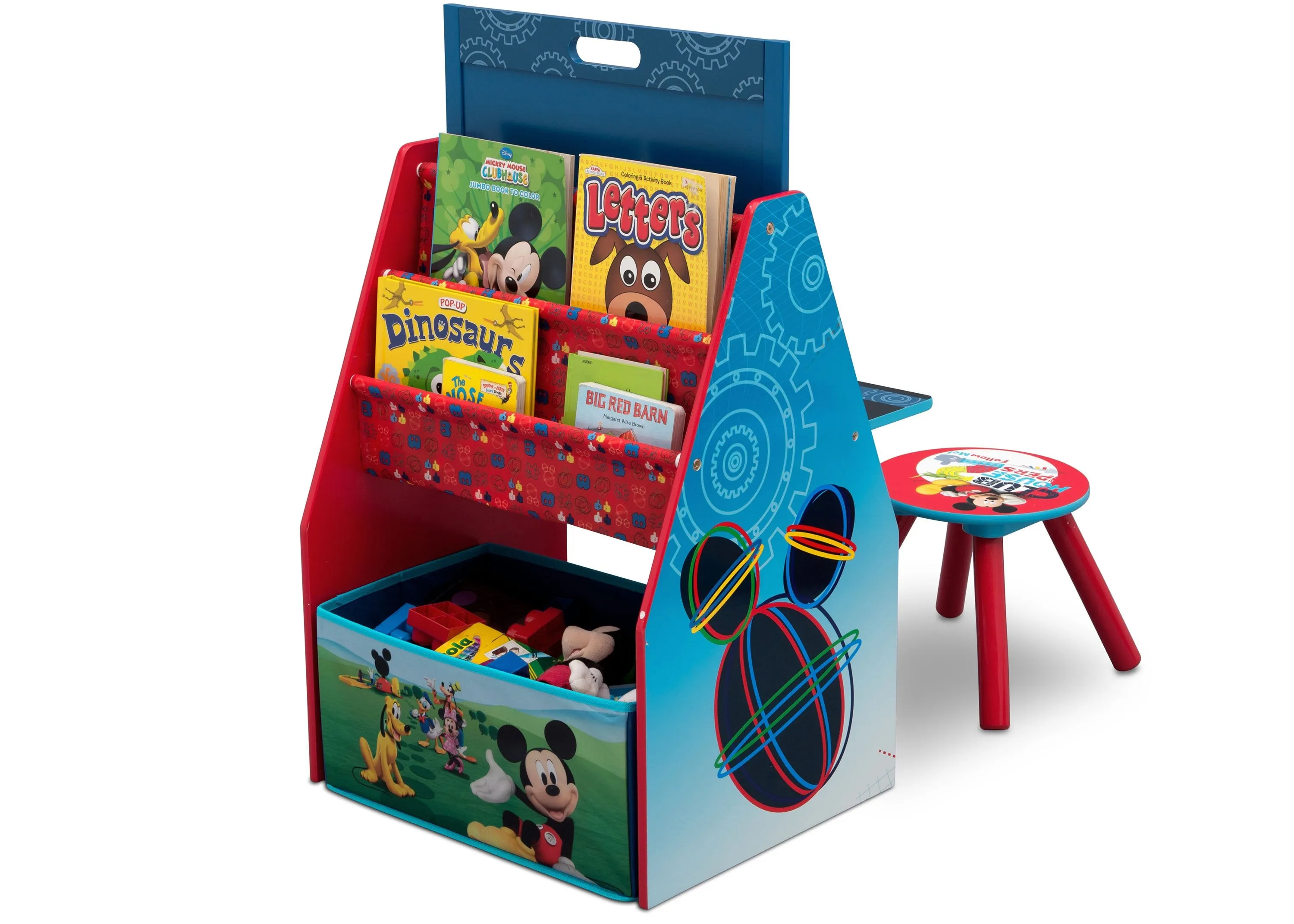 Mickey Mouse Activity Center - Easel Desk with Stool & Toy Organizer