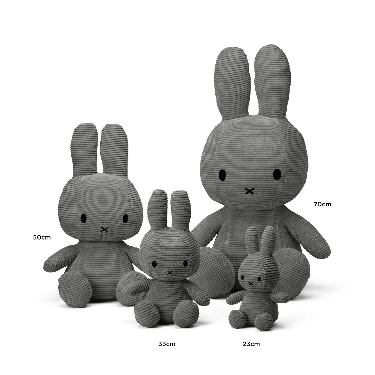 Miffy Sitting Corduroy - Grey