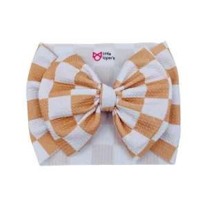 Mocha Checkers Headwrap