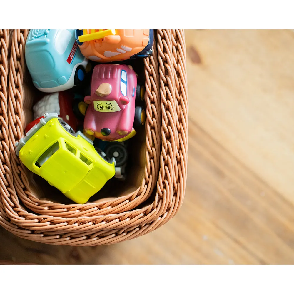 Multi-Sized Durable Plastic Woven Baskets | Set of 3 for Classroom Storage