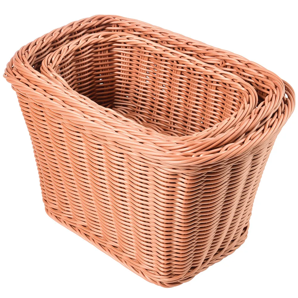 Multi-Sized Durable Plastic Woven Baskets | Set of 3 for Classroom Storage