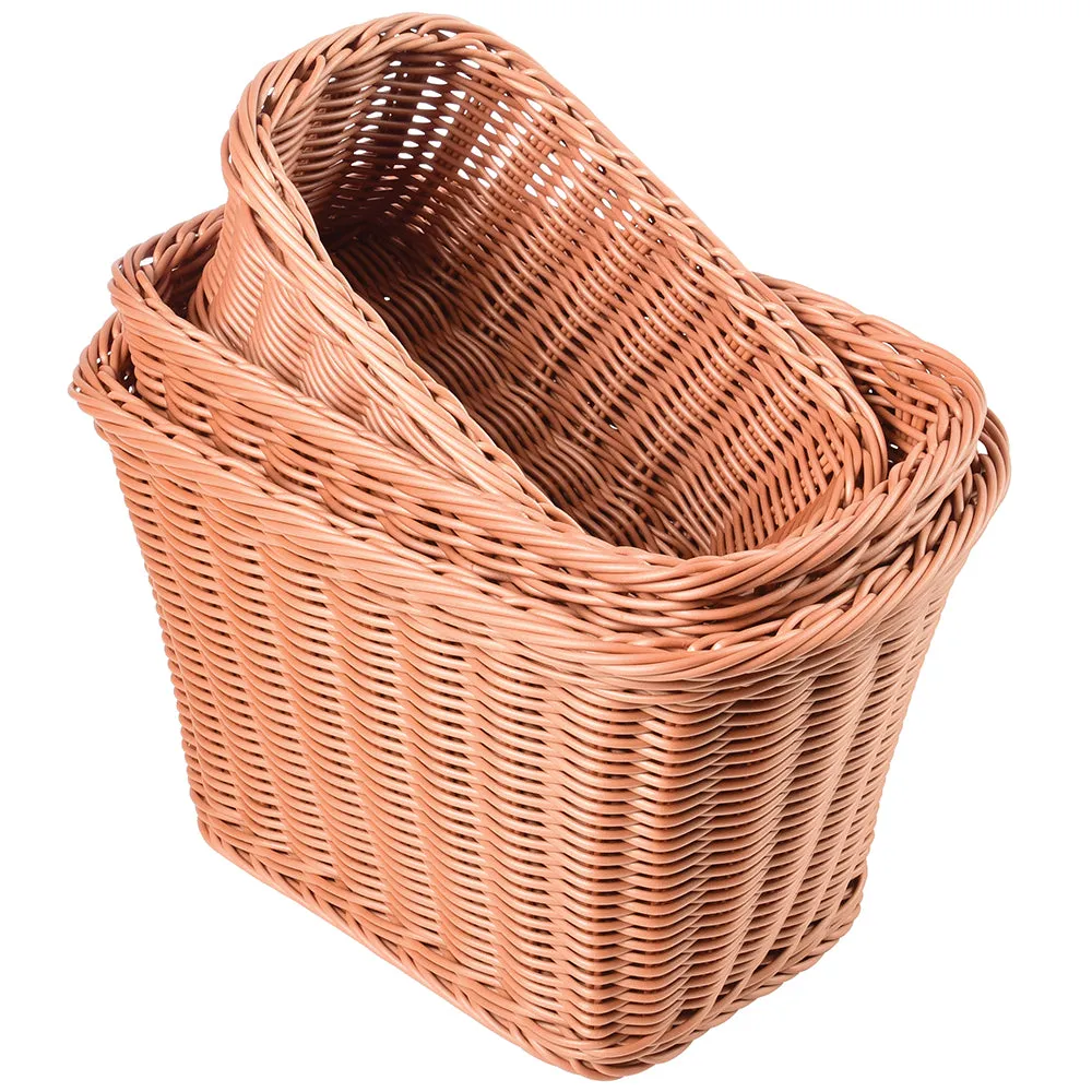 Multi-Sized Durable Plastic Woven Baskets | Set of 3 for Classroom Storage