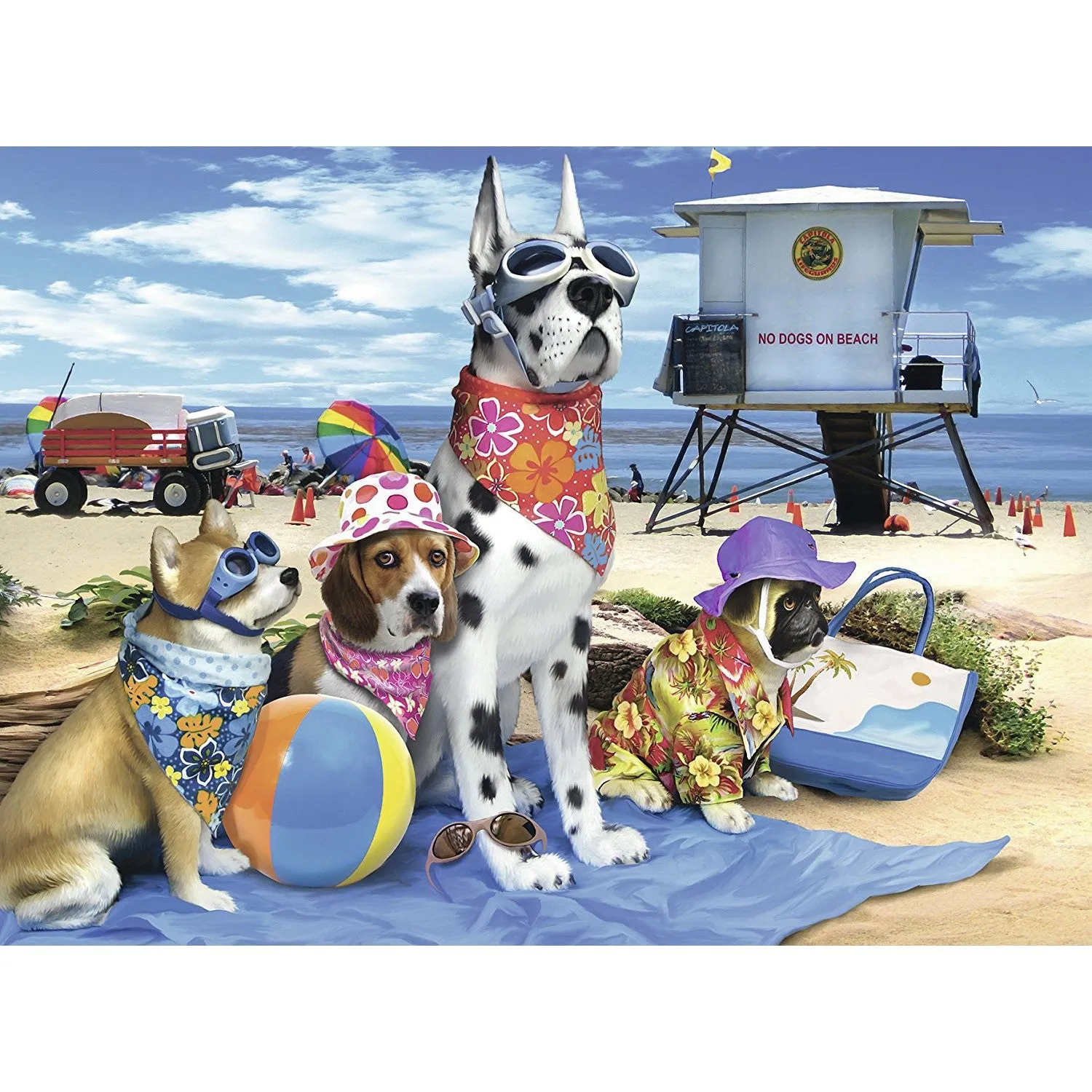 No Dogs on the Beach 100pc Puzzle