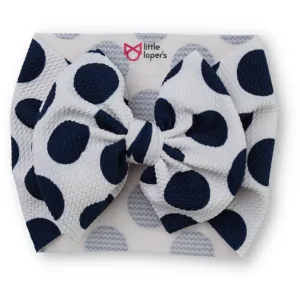 Og Off White Navy Polka Dots Headwrap
