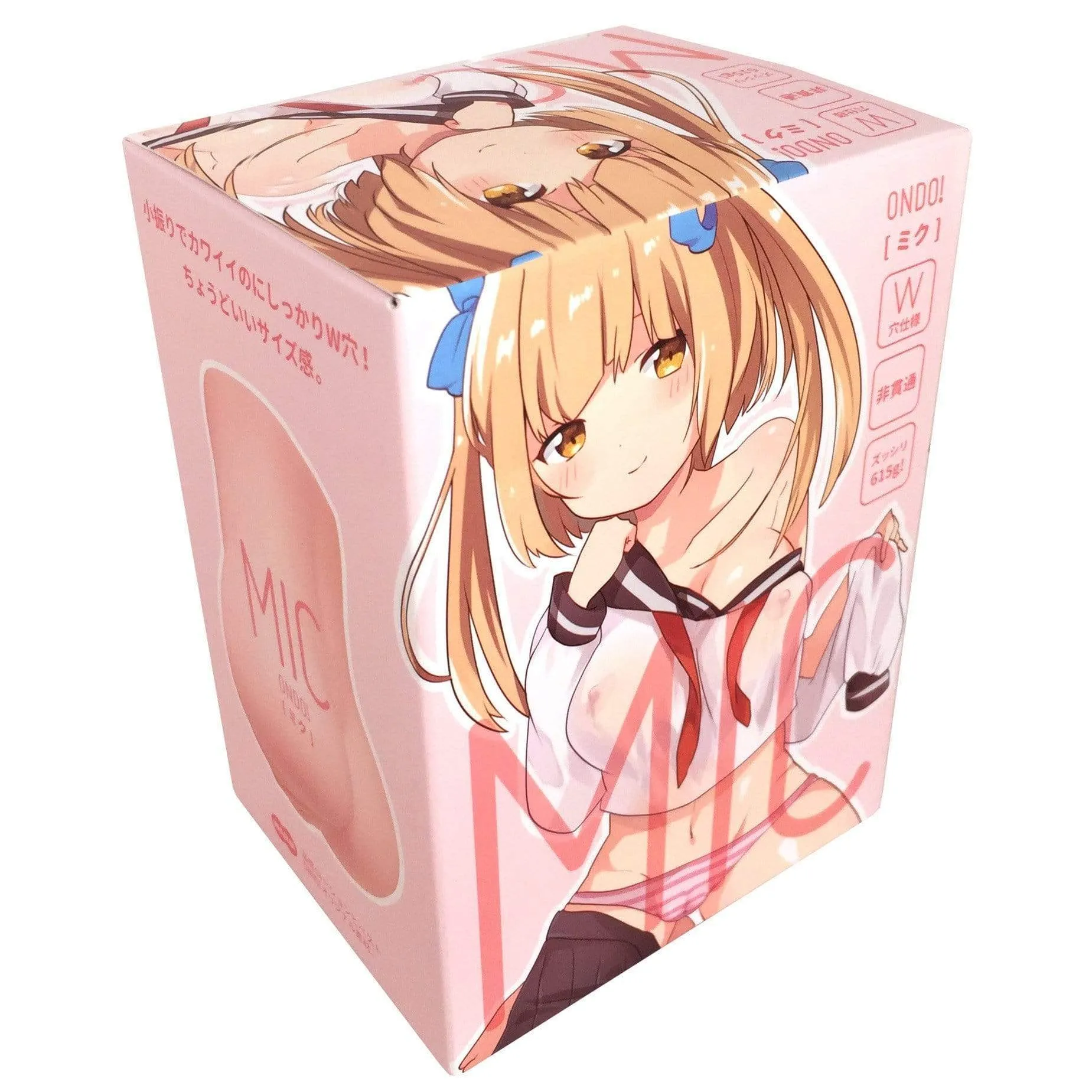 ONDO! - MIC Double Vagina Ass Dual Hole Masturbator (Beige)