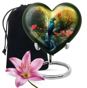 Parrot Memorial Forever Cremation Urn Human Women Ashes