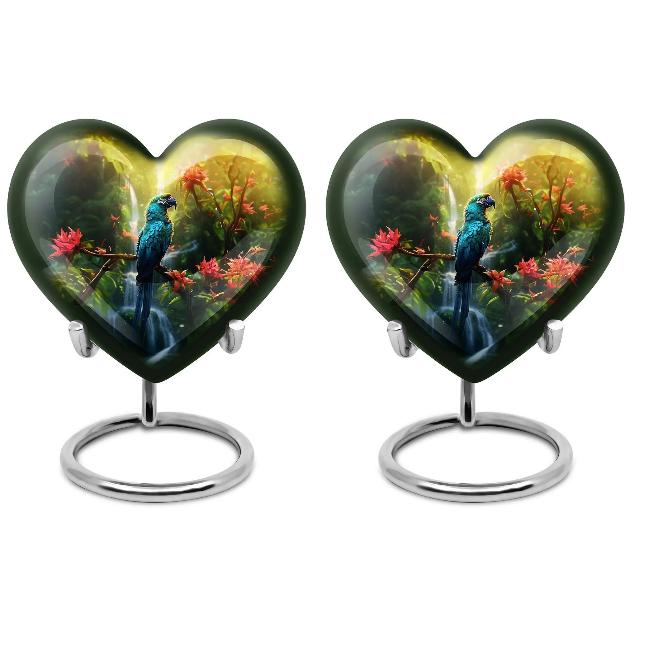 Parrot Memorial Forever Cremation Urn Human Women Ashes