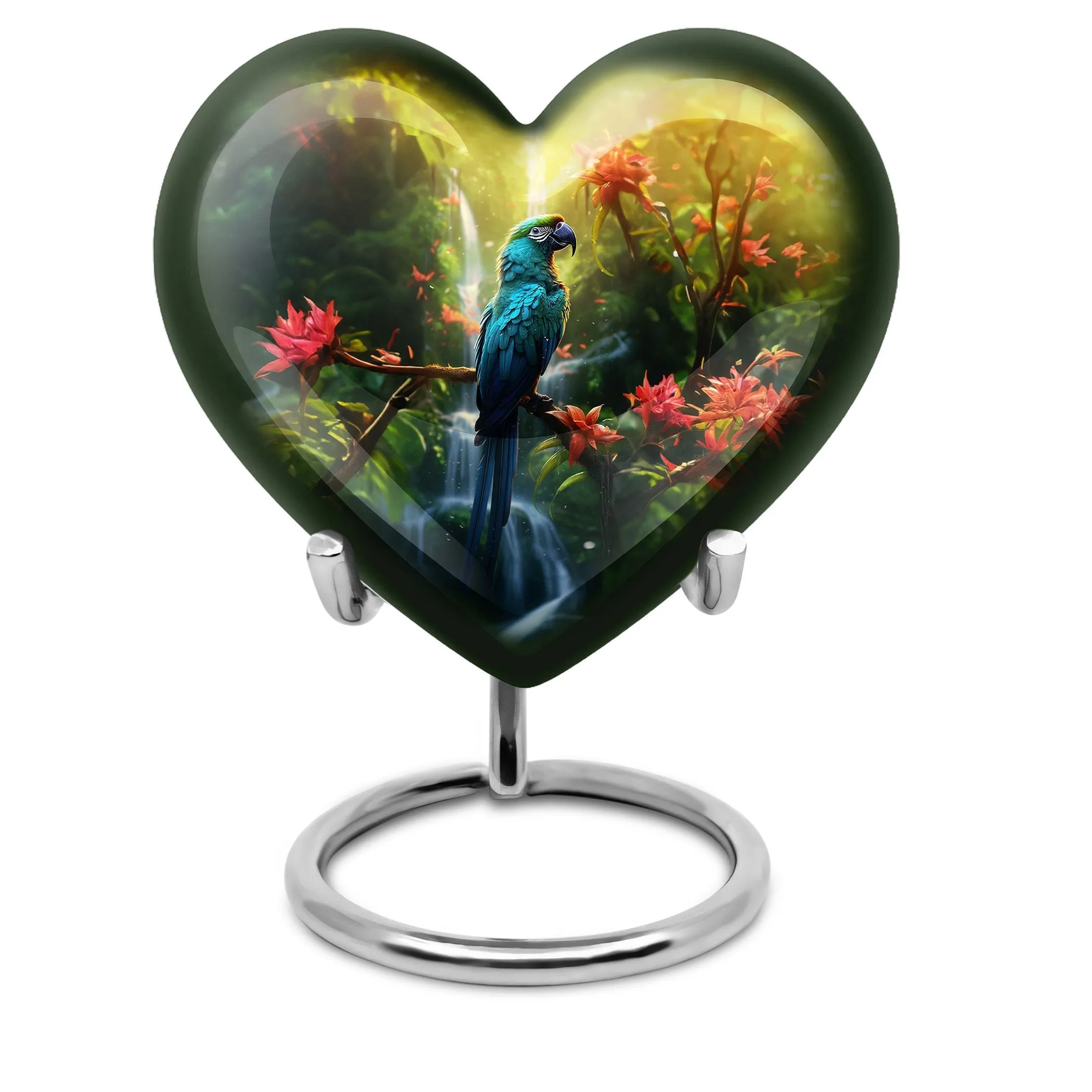 Parrot Memorial Forever Cremation Urn Human Women Ashes
