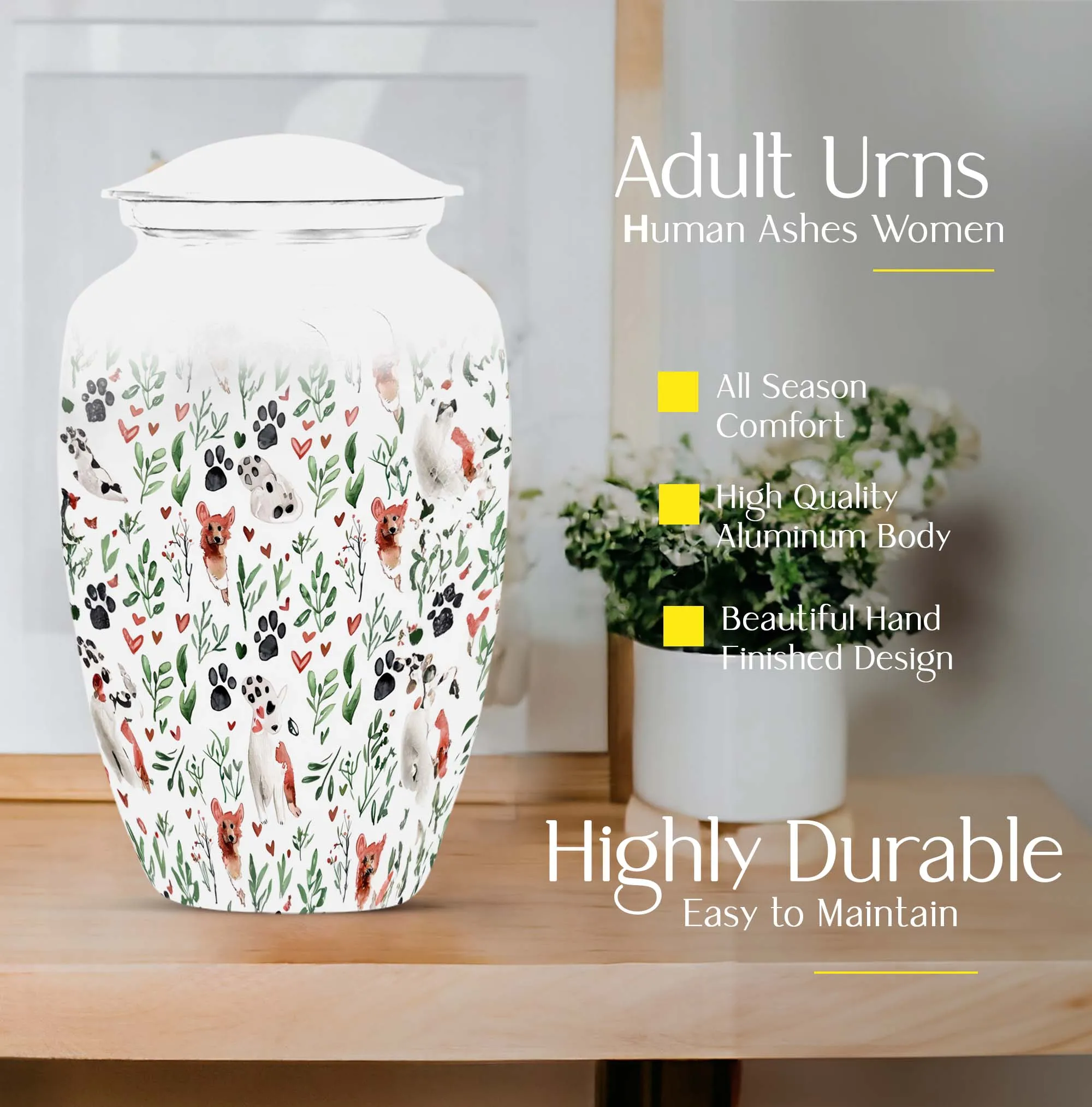 PAWS Urn Elegance - Grand Memorial Burial Urn for Beloved