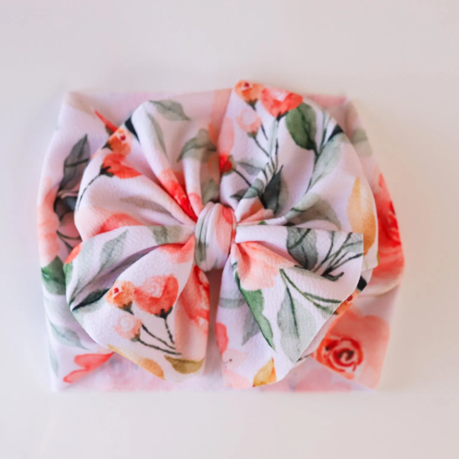 Peachy Floral Headwrap