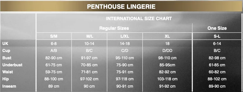 Penthouse - Forbidden Fruit Deep Plunged Crotchless Bodystocking Costume