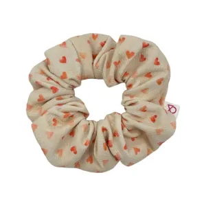 Pink Hearts Scrunchie
