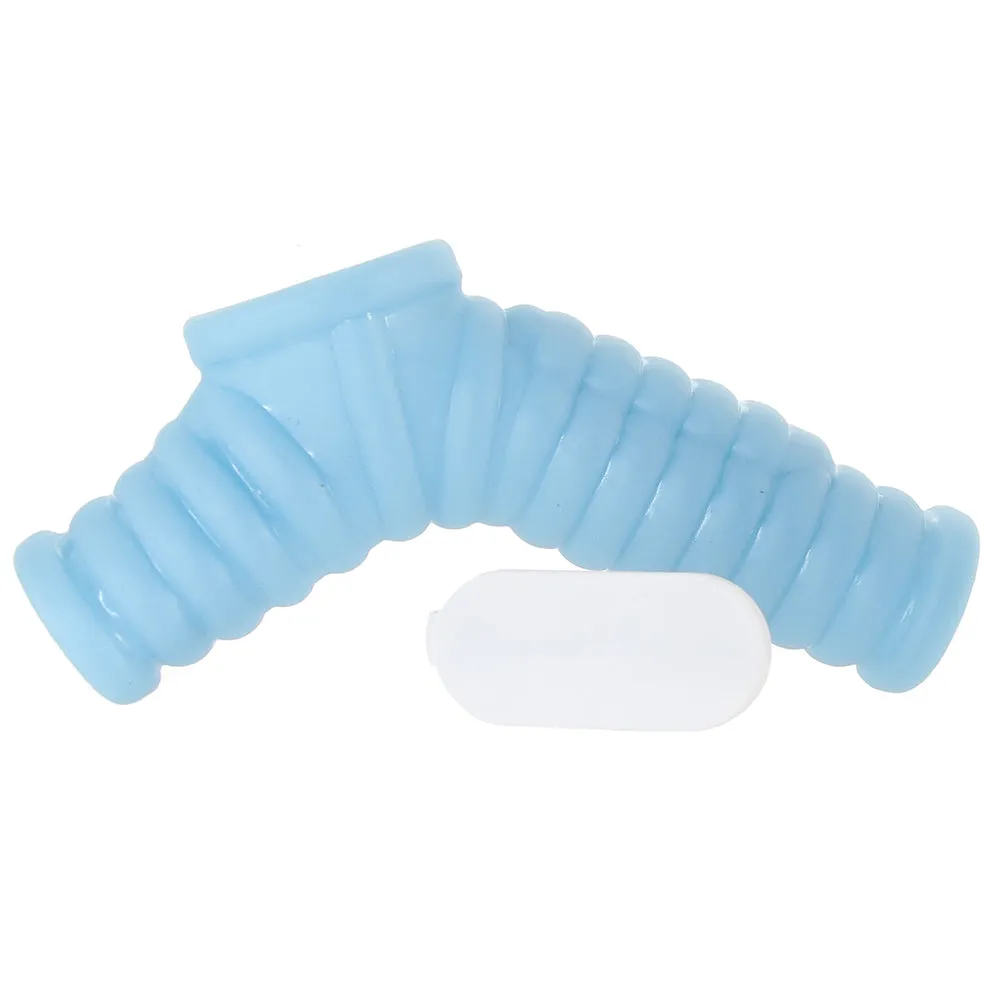 Power Sleeve Ribbed Vibrating Enhancer in Blue