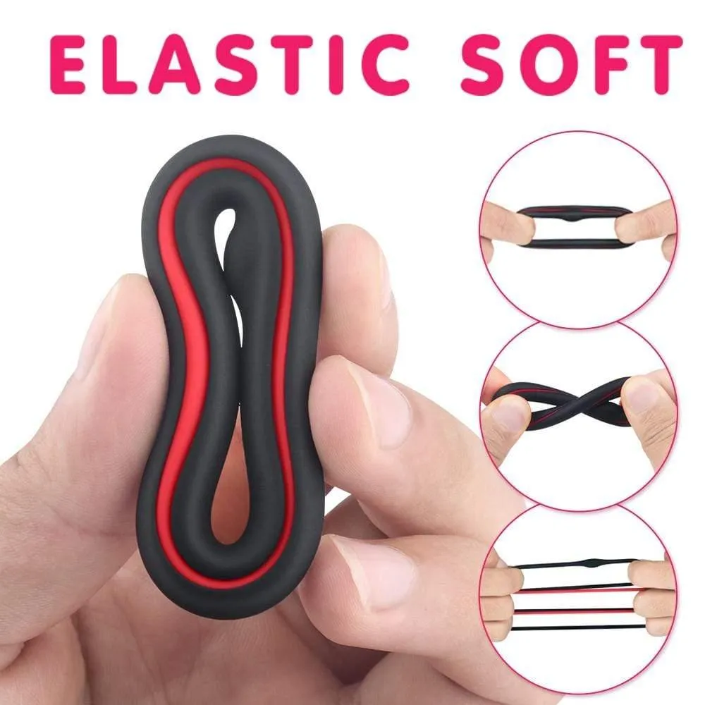 Propinkup 1.5-Inch Premium Stretchy Longer Harder Stronger Erection Cock Ring Set
