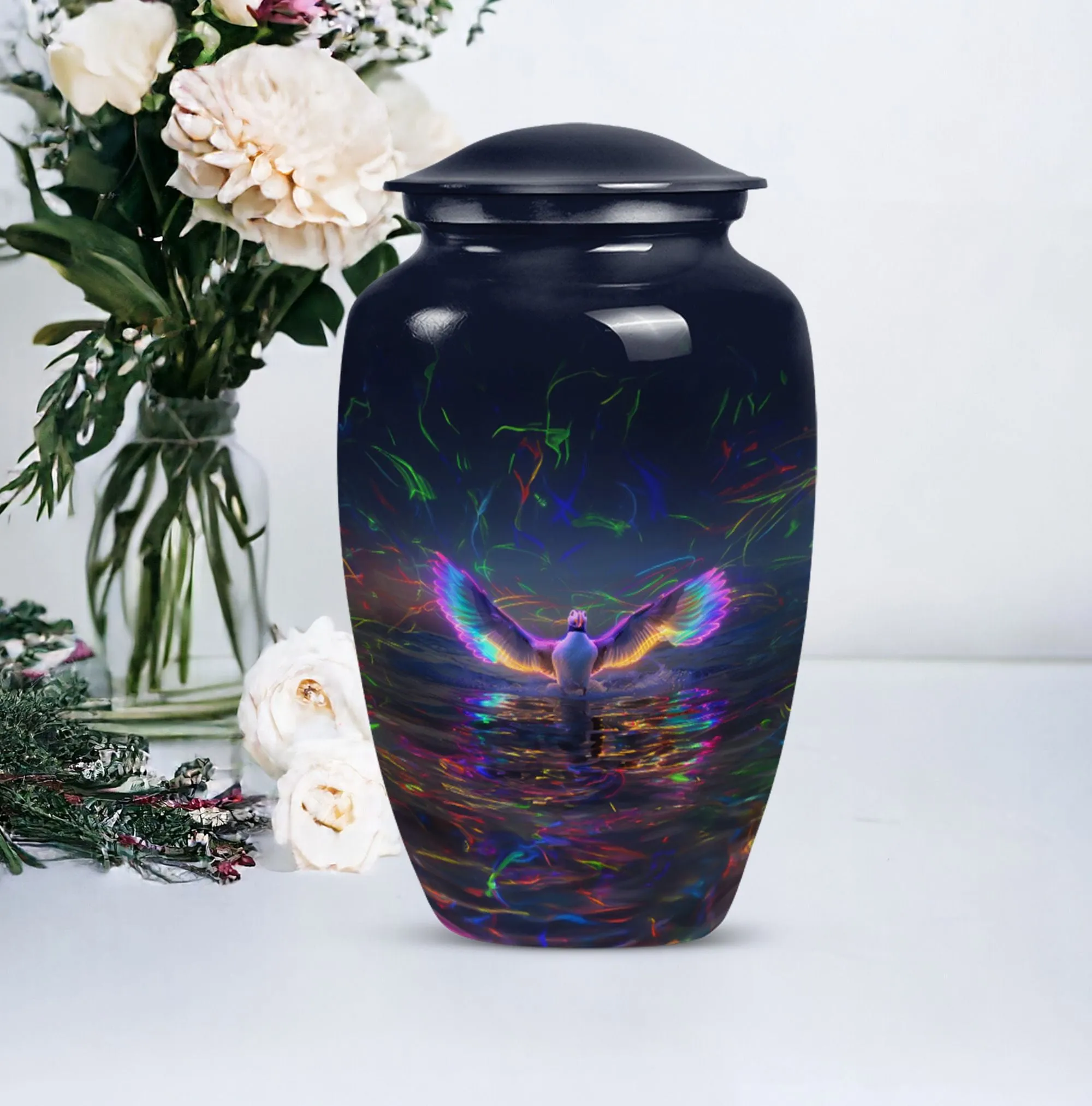 Puffin Bird Memorial Sanctuary - Urn for Lasting Ashes Tribute